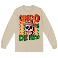 Mushroom cinco de mayo with skull Long Sleeve Tee - CowGirlArtShop