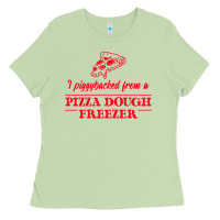 Matcha piggybacked from a pizza dough freezer Ladies Tee - tuanDangUi