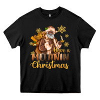 Black have a melanin christmas black santa Heavy Core Tee - MaliasSmallBusiness