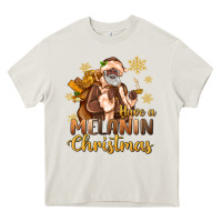Cream have a melanin christmas black santa Heavy Core Tee - MaliasSmallBusiness