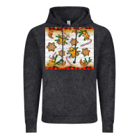 Vintage Black Christmas gingerbread cookies and candy cane Vintage Hoodie - NancyCooperArtShop