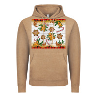 Vintage Coffee Christmas gingerbread cookies and candy cane Vintage Hoodie - NancyCooperArtShop