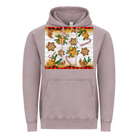Vintage Zinc Christmas gingerbread cookies and candy cane Vintage Hoodie - NancyCooperArtShop