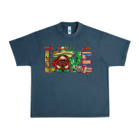Midnight Navy Mexico love with gnome Urban Heavy Tee - NancyCooperArtShop