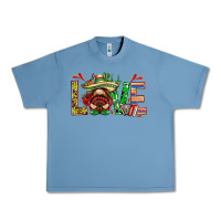 Pebble Blue Mexico love with gnome Urban Heavy Tee - NancyCooperArtShop