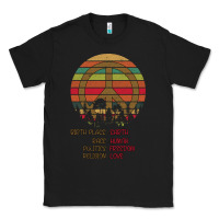 Black Birthplace Earth Race Human Peace Sign Hippie Classic Tee - Bettercallsaul
