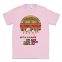 Bubblegum Pink Birthplace Earth Race Human Peace Sign Hippie Classic Tee - Bettercallsaul