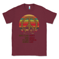 Burgundy Birthplace Earth Race Human Peace Sign Hippie Classic Tee - Bettercallsaul