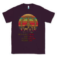 Plum Birthplace Earth Race Human Peace Sign Hippie Classic Tee - Bettercallsaul