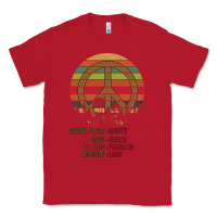 Red Birthplace Earth Race Human Peace Sign Hippie Classic Tee - Bettercallsaul