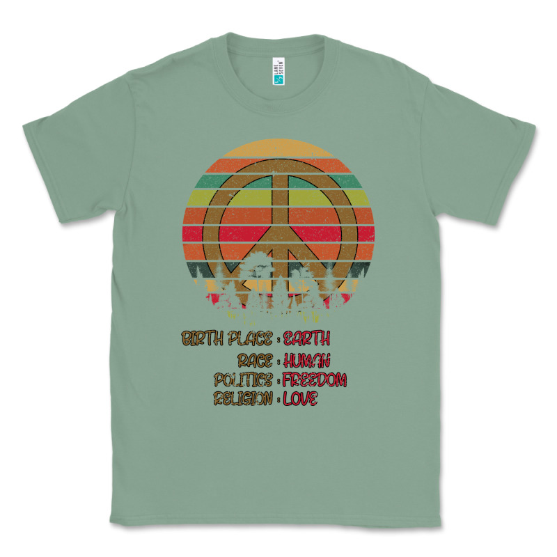 Birthplace Earth Race Human Peace Sign Hippie Classic Tee by Bettercallsaul | Teevron