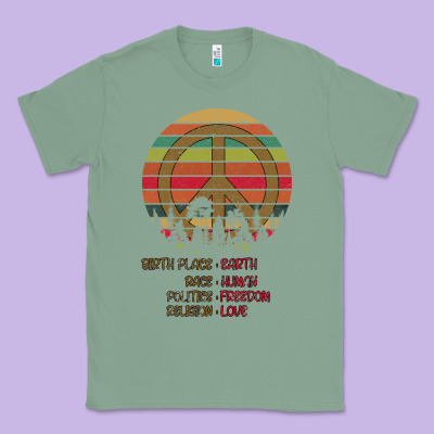 Birthplace Earth Race Human Peace Sign Hippie Classic Tee Designed By Bettercallsaul