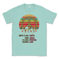 Seafoam Birthplace Earth Race Human Peace Sign Hippie Classic Tee - Bettercallsaul