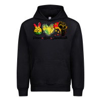 Black peace love juneteenth Urban Hoodie - BarkalooDesign