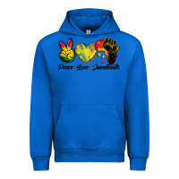 Cobalt peace love juneteenth Urban Hoodie - BarkalooDesign