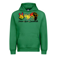 Emerald peace love juneteenth Urban Hoodie - BarkalooDesign