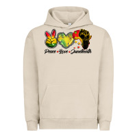 Pigment French Oak peace love juneteenth Urban Hoodie - BarkalooDesign