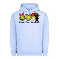 Pigment Grape Ice peace love juneteenth Urban Hoodie - BarkalooDesign