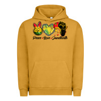 Pigment Peanut Butter peace love juneteenth Urban Hoodie - BarkalooDesign