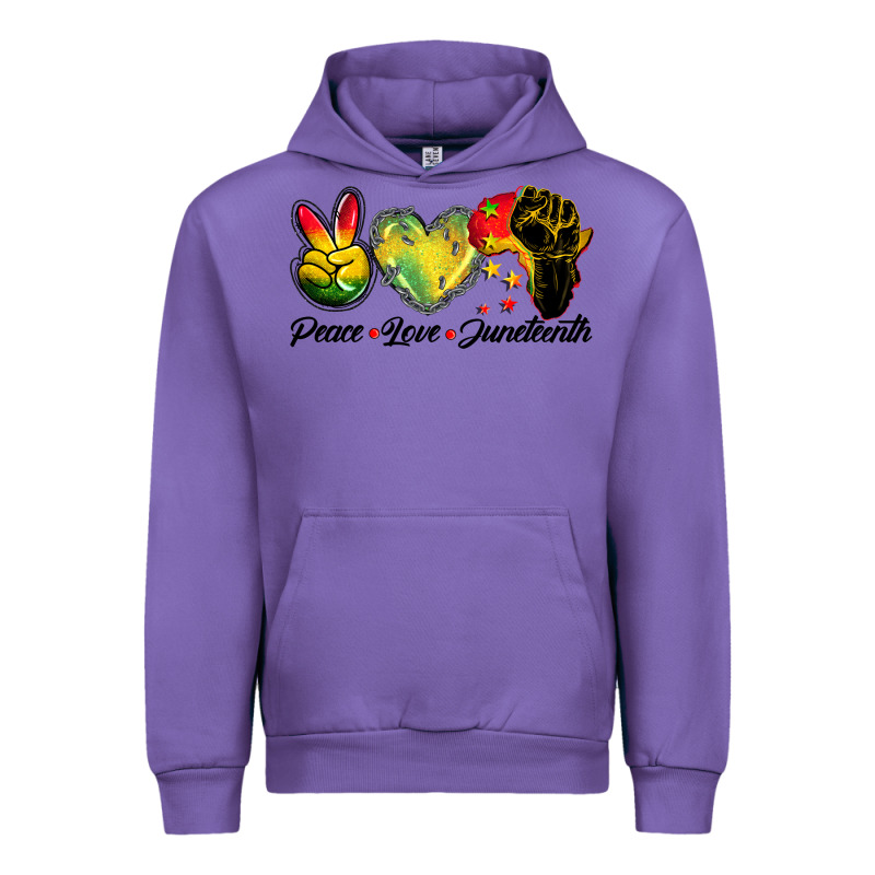 Peace Love Juneteenth Urban Hoodie by BarkalooDesign | Teevron
