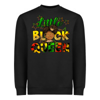 Black Little black queen Heavyweight Sweatshirt - FaDigitalArtStudio