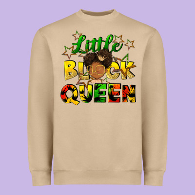 Little Black Queen Heavyweight Sweatshirt Designed By Fadigitalartstudio