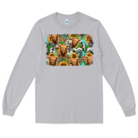 Moon Dust highland cow western background Long Sleeve Tee - Jasminsmagicworld