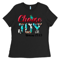 Black Choose Joy Ladies Tee - BundleAndBundleShop