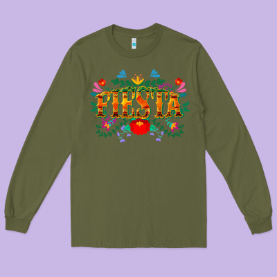 Fiesta Cinco De Mayo Long Sleeve Tee Designed By Cowgirlartshop