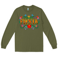 Army Green fiesta cinco de mayo Long Sleeve Tee - CowGirlArtShop
