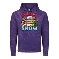 Cloud Purple Baking through the snow Vintage Hoodie - NancyCooperArtShop