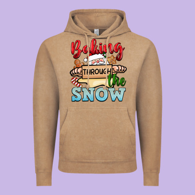 Baking Through The Snow Vintage Hoodie Designed By Nancycooperartshop