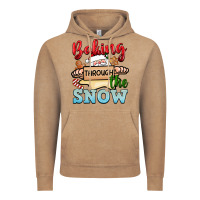 Vintage Coffee Baking through the snow Vintage Hoodie - NancyCooperArtShop
