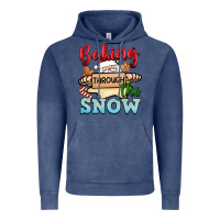 Vintage Denim Baking through the snow Vintage Hoodie - NancyCooperArtShop