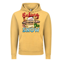 Vintage Mustard Baking through the snow Vintage Hoodie - NancyCooperArtShop