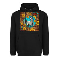 Black arabian horse Heavyweight Hoodie - LillyAllenDesigns