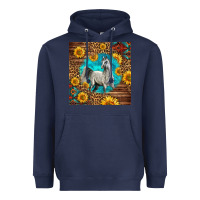 Navy arabian horse Heavyweight Hoodie - LillyAllenDesigns