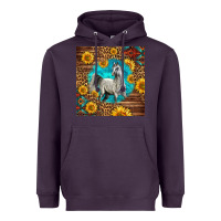 Plum arabian horse Heavyweight Hoodie - LillyAllenDesigns