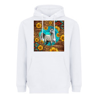White arabian horse Heavyweight Hoodie - LillyAllenDesigns