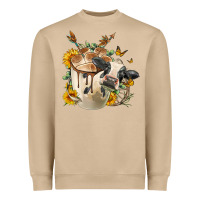 Mushroom Black And White Cow Coffee cup Heavyweight Sweatshirt - FaDigitalArtStudio