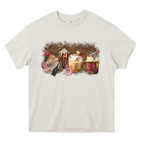 Cream Hair Dresser Coffee Cups Heavy Core Tee - MaliasSmallBusiness