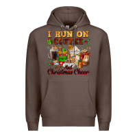 Coffee i run on coffee and christmas cheer Premium Hoodie - FaDigitalArtStudio