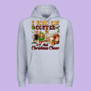I Run On Coffee And Christmas Cheer Premium Hoodie Designed By Fadigitalartstudio