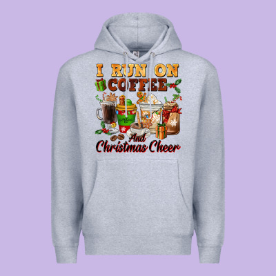 I Run On Coffee And Christmas Cheer Premium Hoodie Designed By Fadigitalartstudio