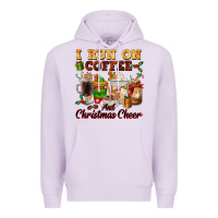 Lilac i run on coffee and christmas cheer Premium Hoodie - FaDigitalArtStudio