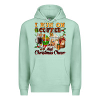 Seafoam i run on coffee and christmas cheer Premium Hoodie - FaDigitalArtStudio