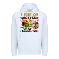 White i run on coffee and christmas cheer Premium Hoodie - FaDigitalArtStudio