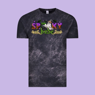 Spooky Babe Halloween Vintage Tee Designed By Nancycooperartshop
