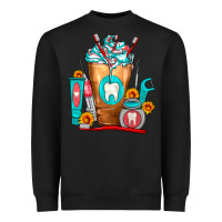 Black Dentist Cold Drink Frappe Heavyweight Sweatshirt - FaDigitalArtStudio