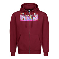 Burgundy school nurse libbey glass Zipper Hoodie - BundleAndBundleShop